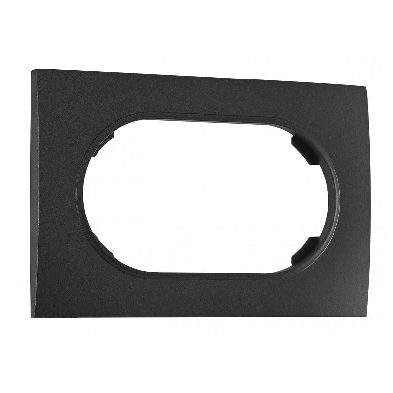 Рамка для двойной розетки arte milano am-502.04 502.04-double.black